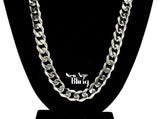 16"-30" Stainless Steel Silver Cuban Curb Chain Men Womens Necklace 3mm -11mm