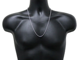 14k White Gold Plated Thin Rope Mens Womens Chain Twist Necklace
