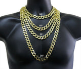 Chunky Miami Cuban Link Necklace 14k Gold Plated Choker Hip Hop Chain 7 - 30"