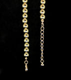 Simulated White Pearl Necklace 16-24 Inch with 14k Gold Plated Beads Hip Hop