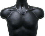14k White Gold Plated Thin Rope Mens Womens Chain Twist Necklace