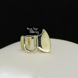 Fang Open Face Single Grill 14k Gold Plated Teeth Upper Top or Lower