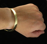 Herringbone Bracelet Men Women 14k Gold or Silver Plated Hip Hop Fashion 8 inch