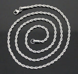 Stainless Steel Rope 316L Chain 7"-30" Men Women Necklace 2/3/4/5/7/8/9/10mm