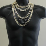 Mens Miami Cuban Choker Link Cubic Zirconia Necklace Hip Hop Chain Gold Plated
