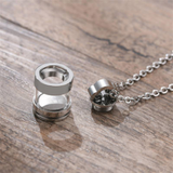 Stainless Steel Little Bottle Urn Pendant Necklace Cremation Memorial Ashes