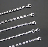 5 pc Assorted Stainless Steel Chains Classic Necklaces Men Women 18"-24"