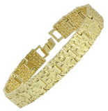 Mens Nugget Bracelet 14k Gold Plated 7mm 14mm 24mm 8 inch Hip Hop Fashion