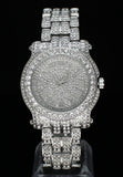 Mens 14k Gold Plated Cz Hip Hop Techno Pave Icy Watch