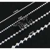 Stainless Steel Ball Chain 16"-40" Dog Tag Bead Necklace 1.5/2/3/4.5mm