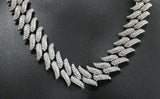18mm Spiked Miami Cuban Cubic Zirconia 14k Gold Plated 16"-30" Hip Hop Necklace