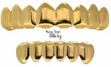 Custom Fit 8 Teeth Top 6 Bottom 14k Gold Plated Grillz w/Molds + Storage Case