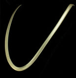 Herringbone Snake Chain 8mm Necklace 14k Gold Plated 24" Length Hip Hop