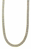 Mens 1 Row Icy Baguette Cz Link 14k Gold Plated 30" Chain Hip Hop Necklace