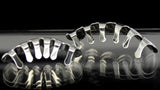 Custom Fit Silver Plated Joker Teeth Grillz Caps Top & Bottom Set Grill + Case