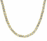 High Quality 1 Row Iced Cz Tennis Chain 14k Gold Plated 30" 4mm Necklace