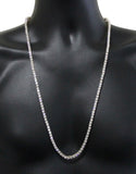 High Quality 1 Row Iced Cz Tennis Chain 14k Gold Plated 30" 4mm Necklace