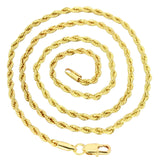 Thin 14k Gold Plated Rope Chain Necklace