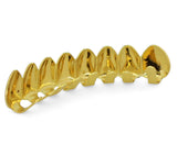 8 Teeth Bottom Piece Custom Fit 14k Gold Plated Grillz Cap